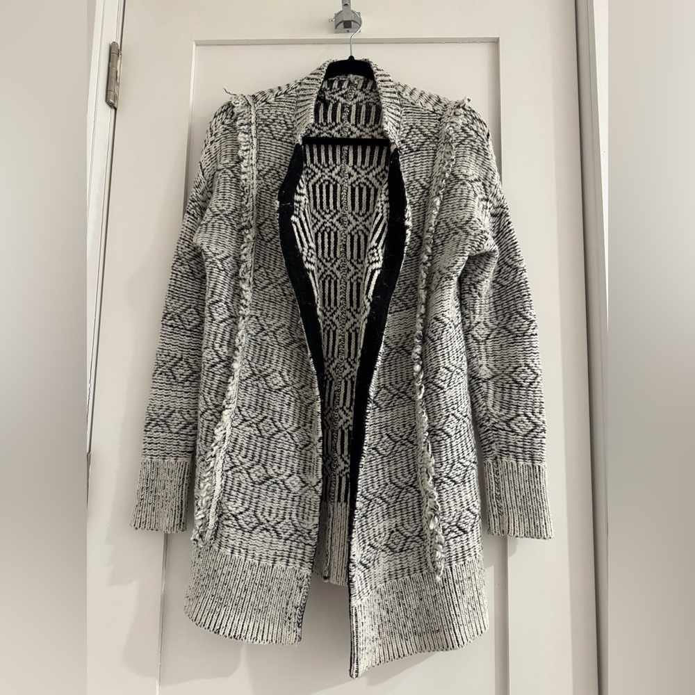 GAP Chunky Knit Cardigan Neutral Open Front Cozy Fall Sweater Size S